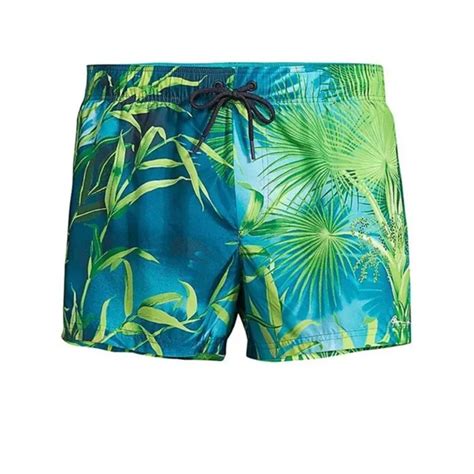 versace jungle print swim trunks|versace swim shorts.